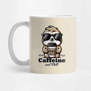 Cute Sloth Coffee - Caffeine and Chill Mug